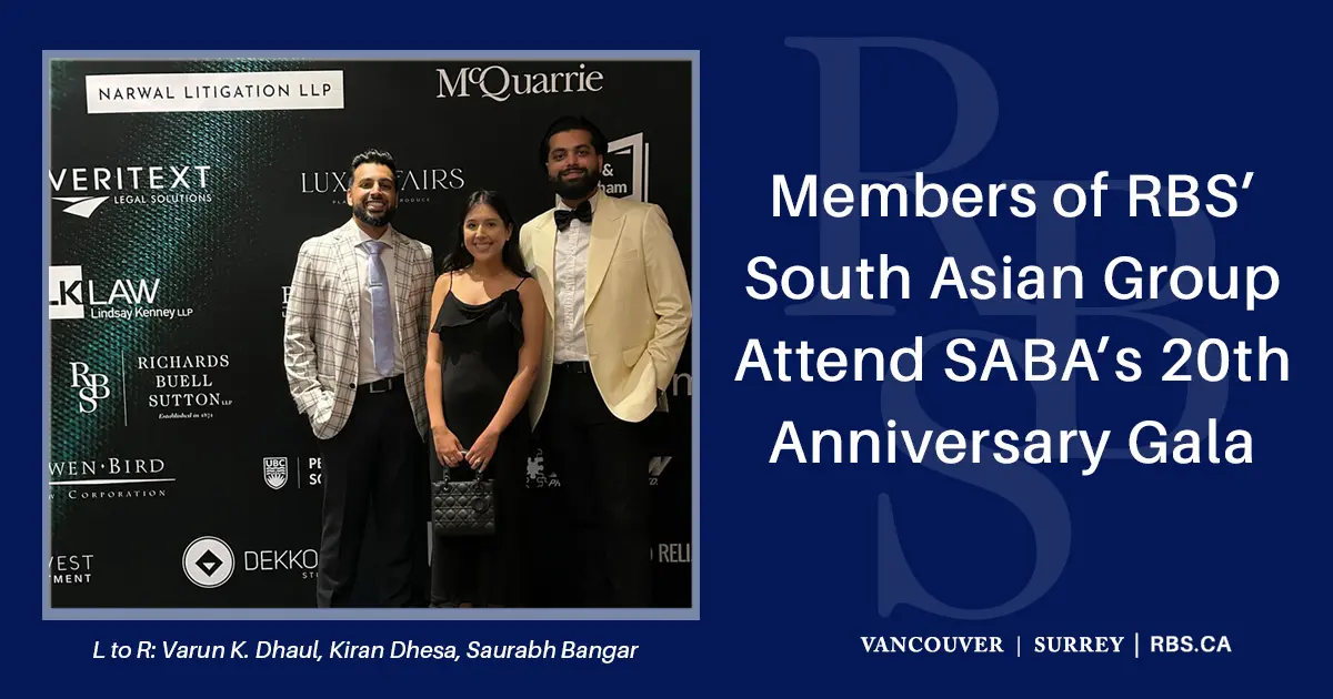 A Key Sponsor of the South Asian Bar Association's 20th Anniversary Gala